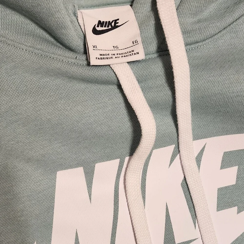 Nike Logo Pullover Hoodie | Teal Blue | Size XL - Picture 3 of 3